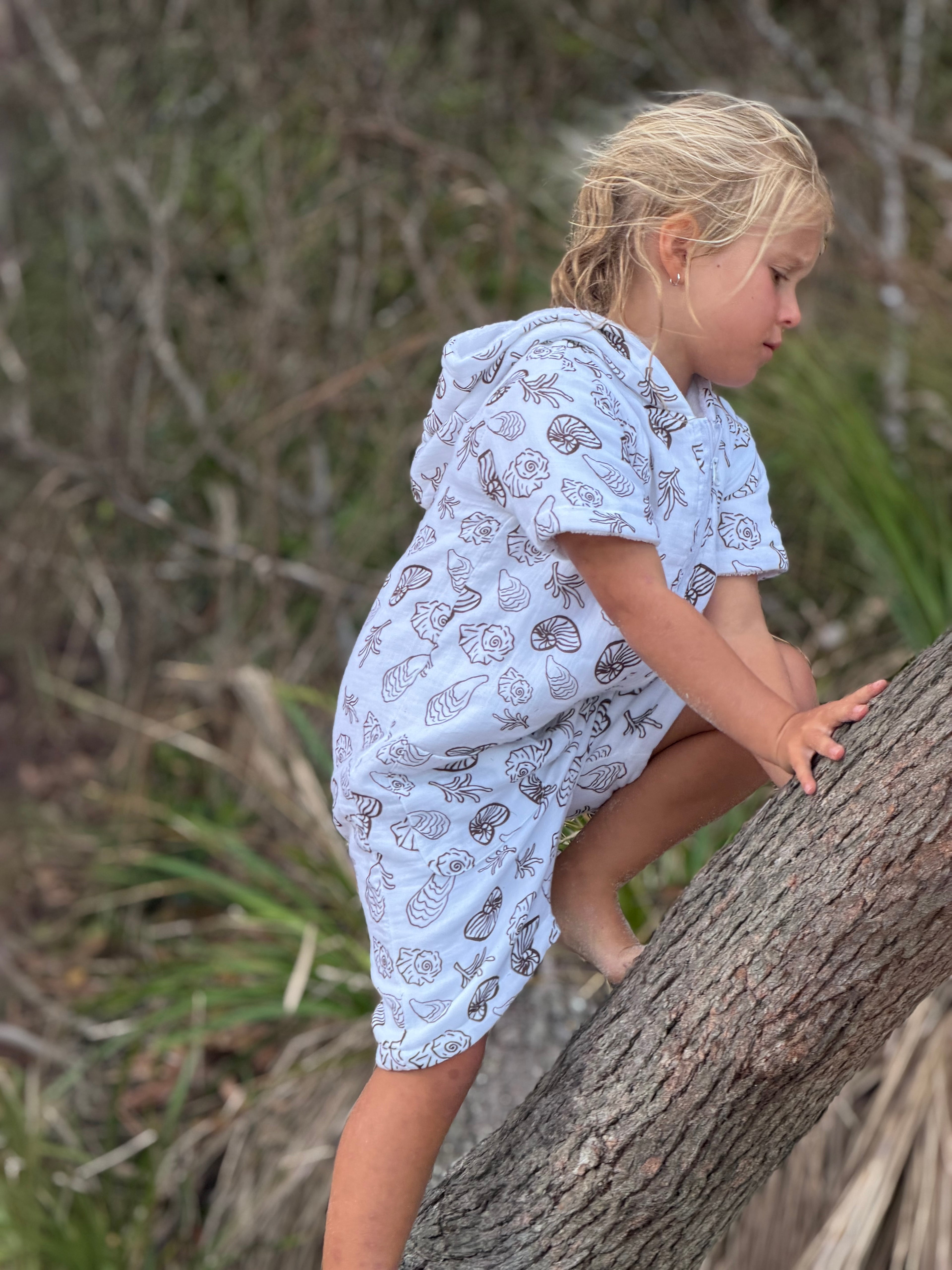 Kid's Zip-Up Jumpsuit Towel