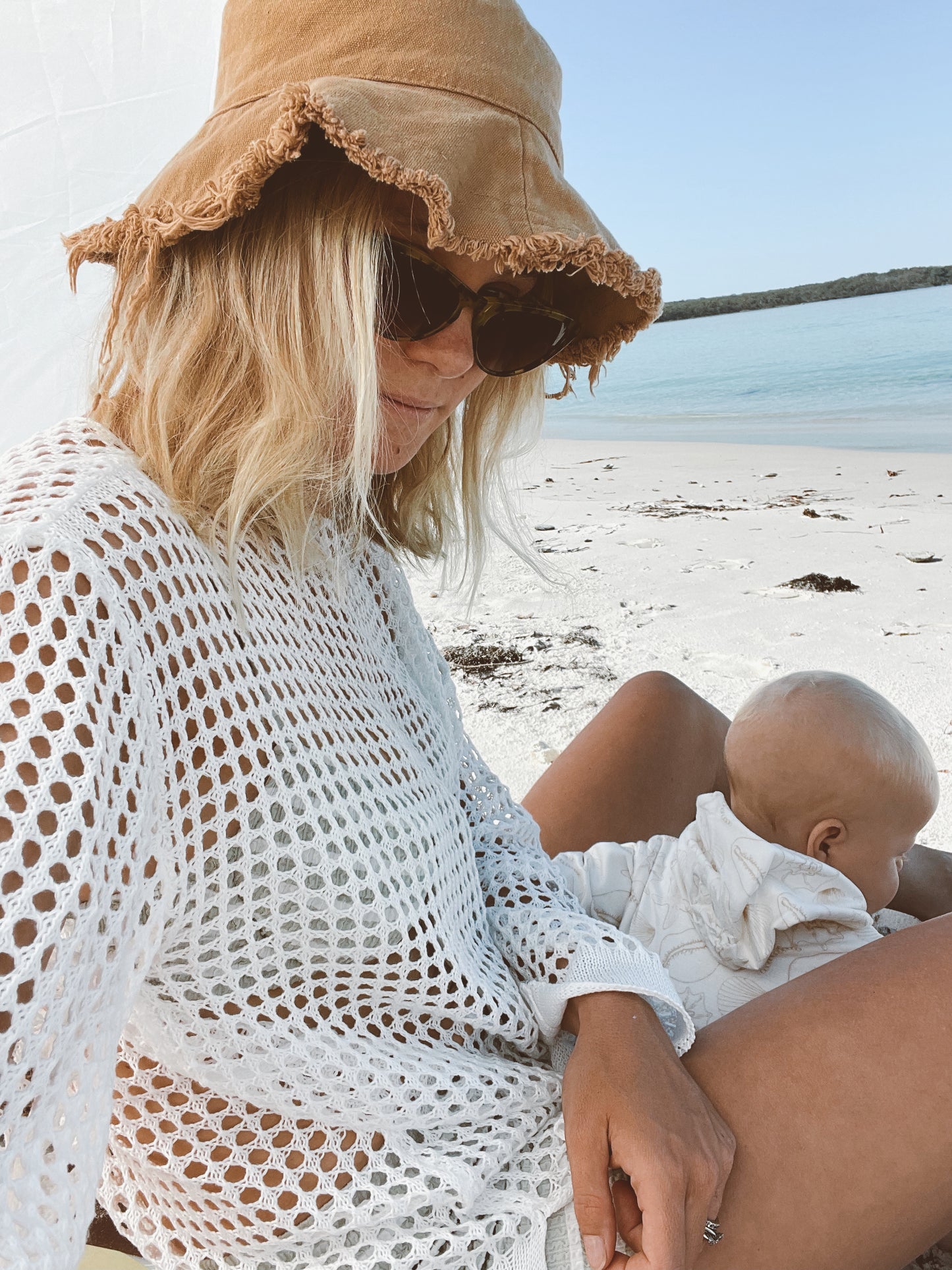 Crochet Over-Swim Shirt