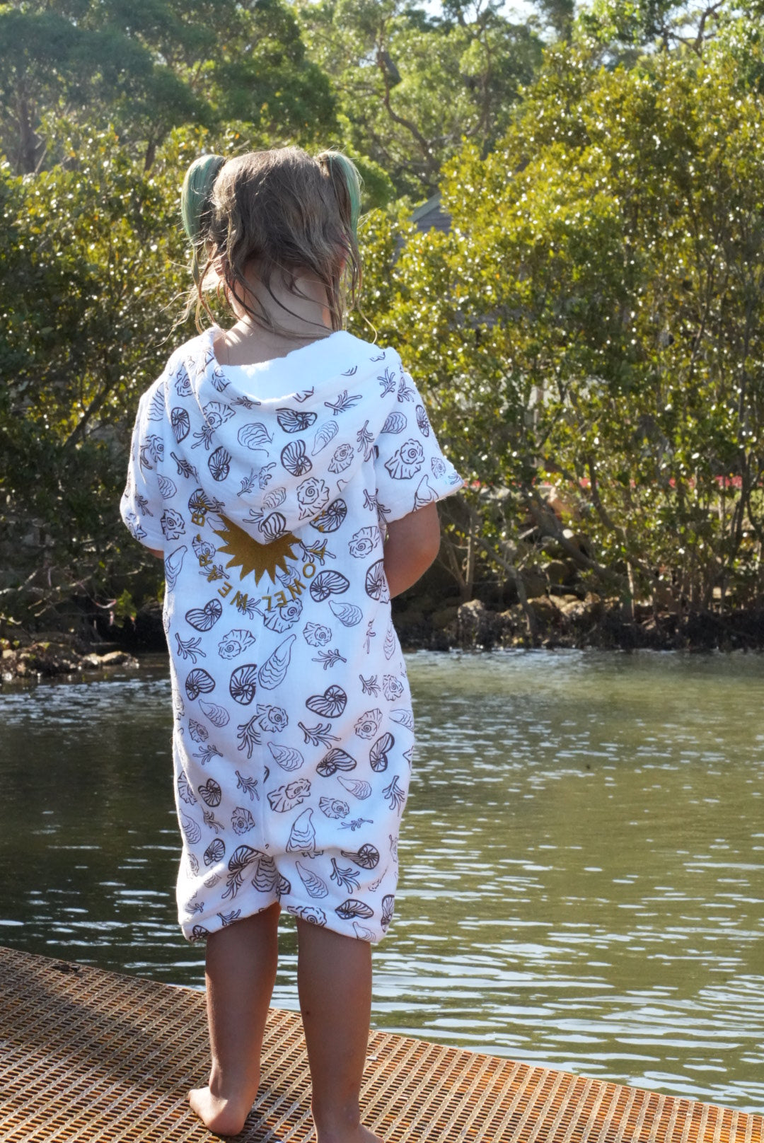 Kid's Zip-Up Jumpsuit Towel