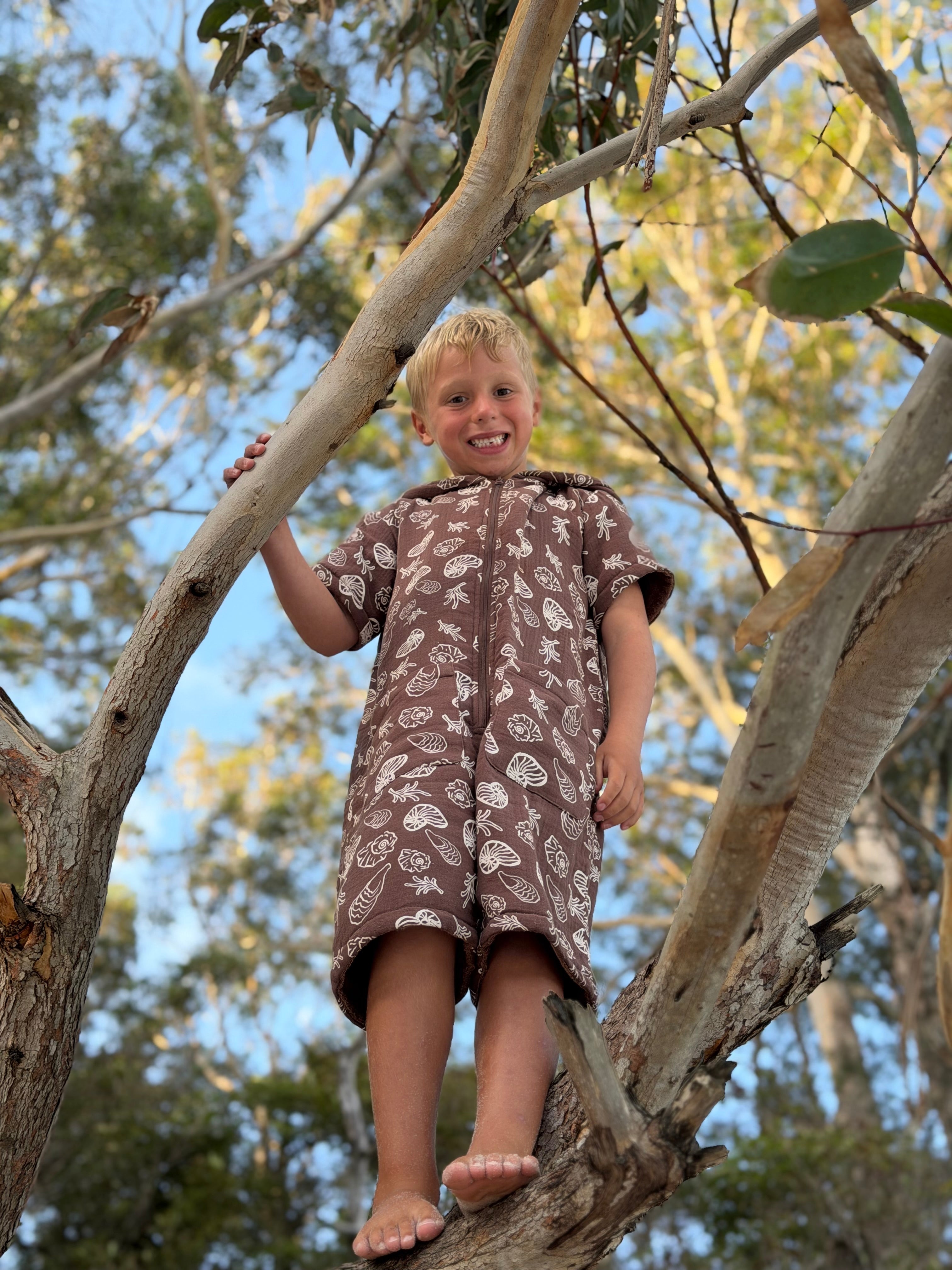 Kid's Zip-Up Jumpsuit Towel