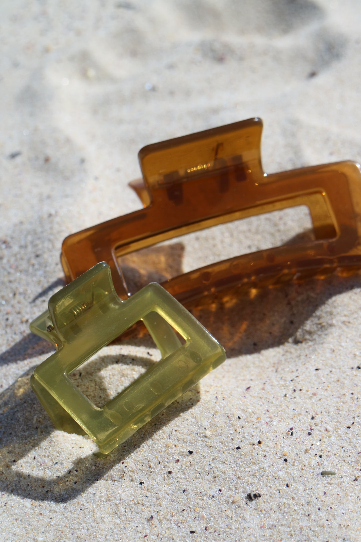 Sea Glass Claw Clips